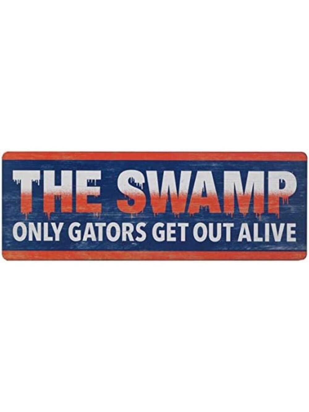 University of Florida Wall Decor - The Swamp Slogan Rustic Wood Sign